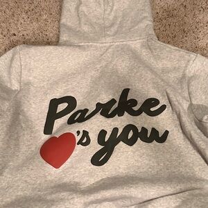 Gray Hoodie with Heart Design ❤️❤️